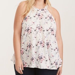 NWOT - Torrid Floral Mock Neck Top
